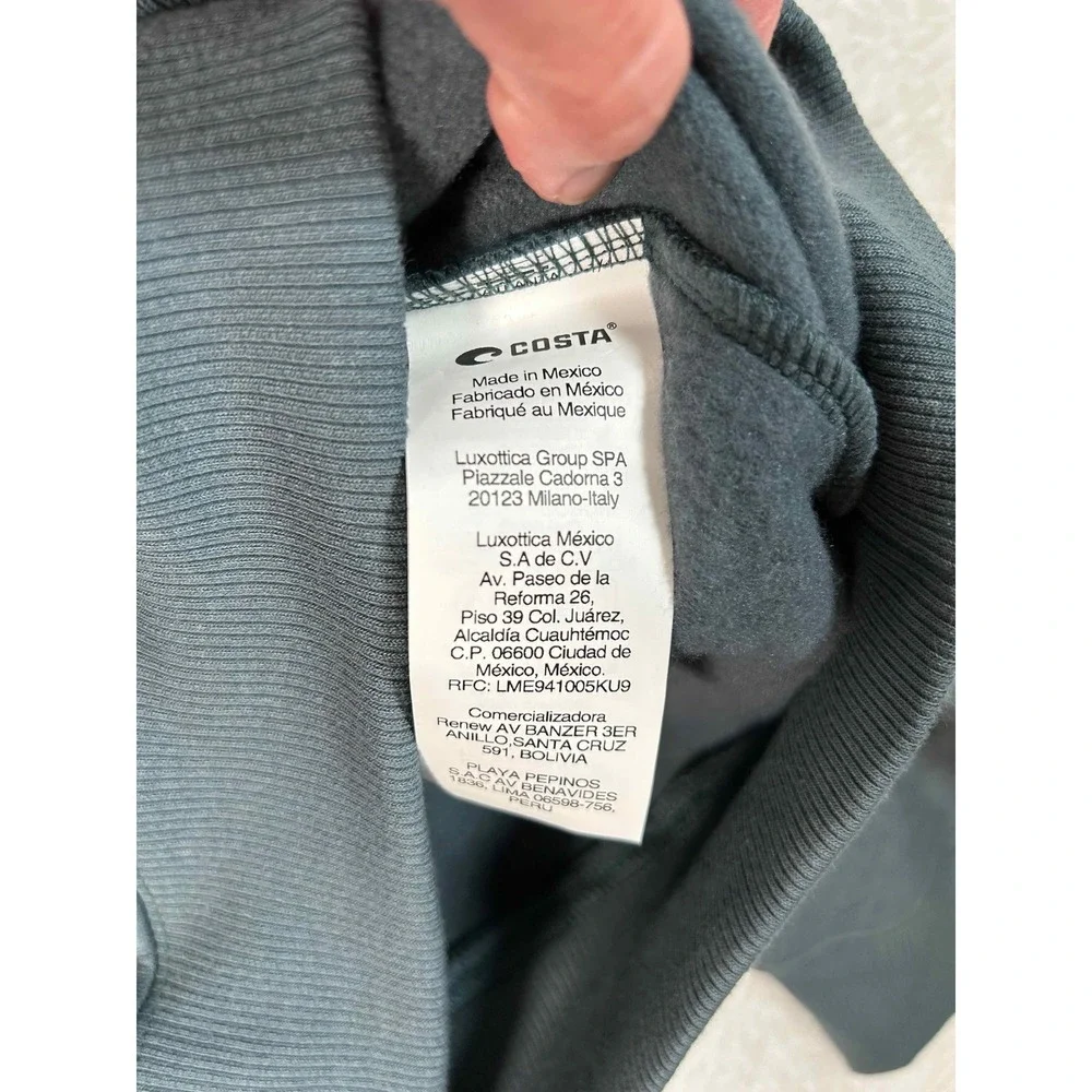Costa Pullover Hoodie Sweatshirt Pocket Blue Mens Size XL - Picture 5 of 13